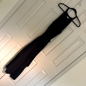 Navy Blue 100% Cotton Gauze Tank Maxi Dress with Tie Belt Size L